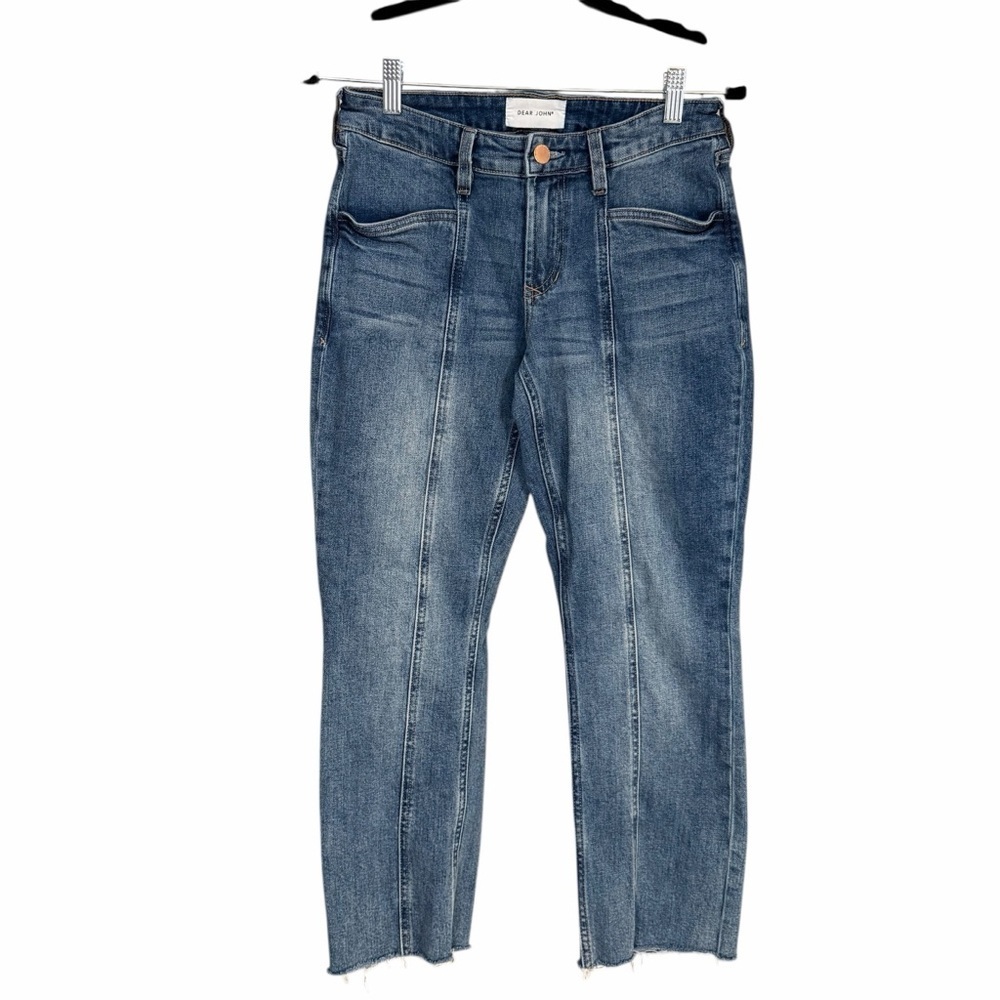 Dear John Classic Indigo Cropped Straight Leg Jeans Sz 26